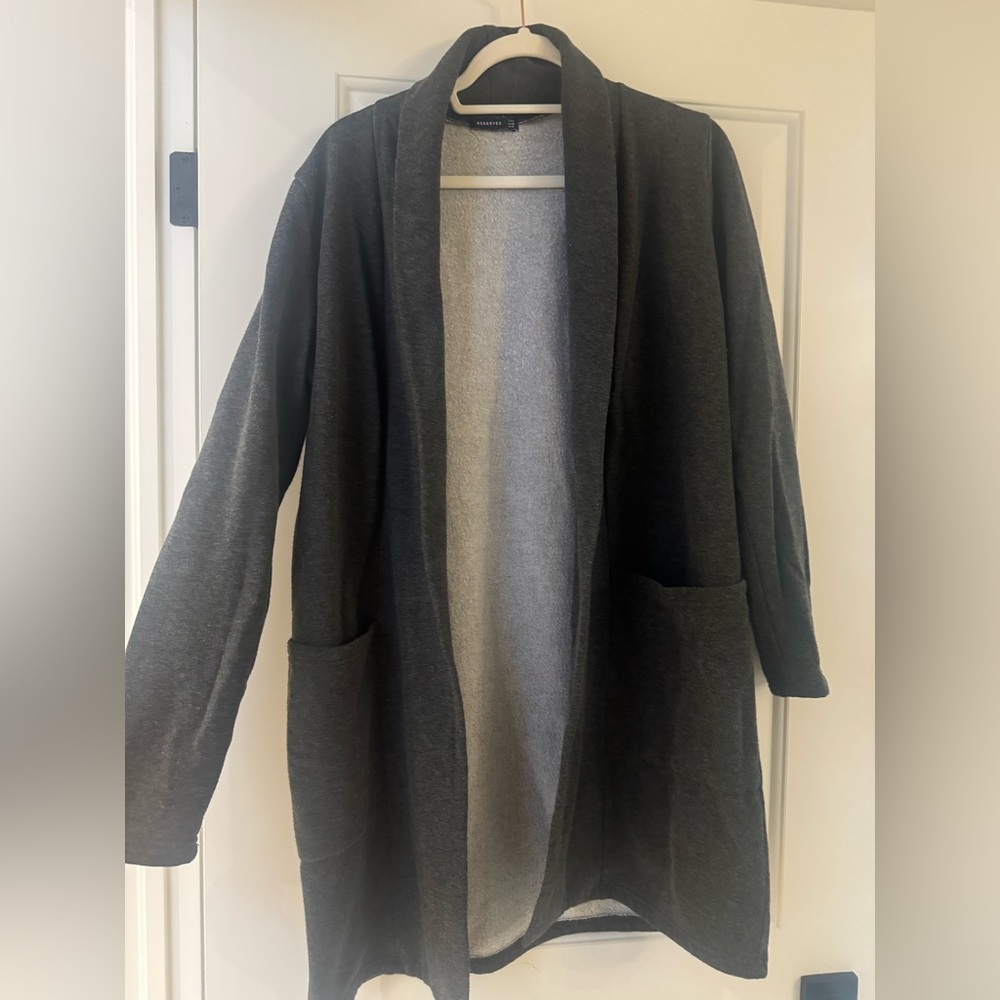 Grey winter cardigan